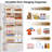 Beige 5-Tier Over the Door Hanging Organizer with Extra Large Pockets, Hanging Storage with Clear Windows for Nursery, Pantry, and Closet Single-2026343033-2035500626
