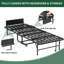 Lit pliant avec tête de lit réglable et mousse à mémoire de forme, lit d'appoint escamotable peu encombrant pour les personnes de grande taille, lit de camp sur roulettes portatif, assemblage facile