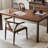 Solid wood dining table with solid weight-763530892