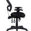 Chaise de bureau pivotante noire avec accoudoirs