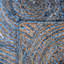 Tapis bleu / gris tissé à la main Glowacki-650310599