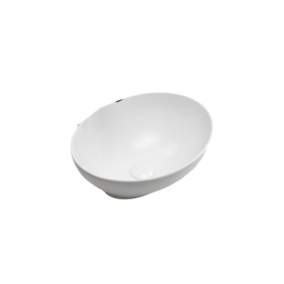 16 po X 13 po X 5,5 po Lavabo de salle de bain ovale en céramique