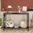 39.4" Console Table With Power Outlet, Entryway Table With Storage Shelves, Desk-1575172670