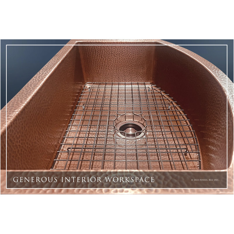 Luxury 33-Inch Heavy 12-Gauge Farmhouse Sink, Includes Accessories, Curved Front