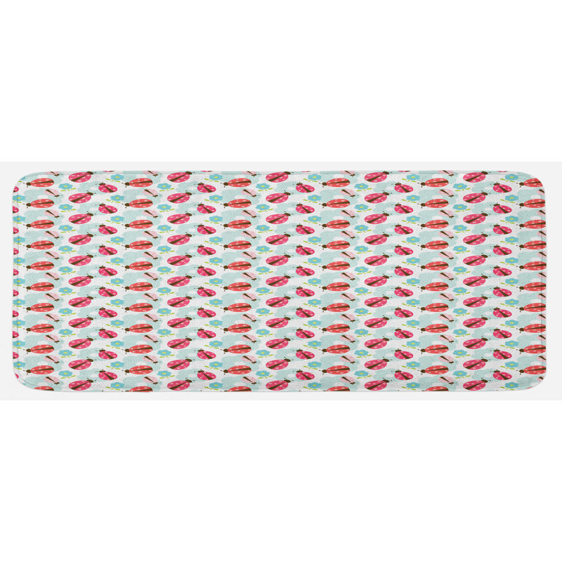 Tapis de cuisine coccinelles