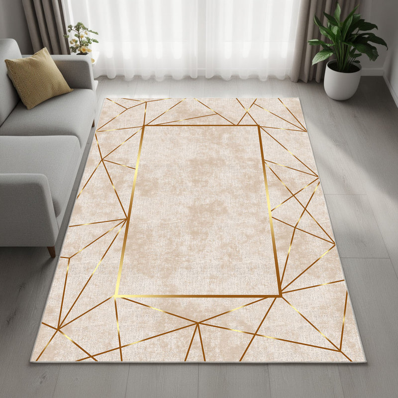 Tapis crème Armijo, Rectangle 2 pi 7 po x 3 pi 11 po