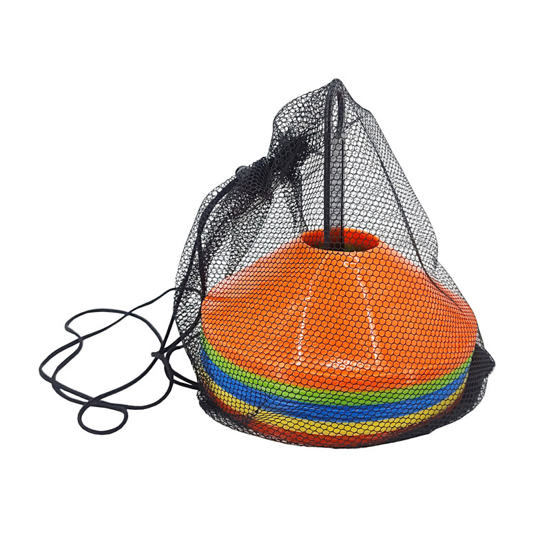 Ensemble de 50 cônes de sport avec sac en filet et base