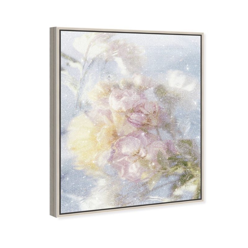 Floral Haze II Print by Oliver Gal, 17"H x 21"W, Silver Floater Frame