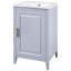 Meuble-lavabo de 20,3 po avec lavabo en céramique avec tiroir, porte et armoire de rangement-672311521