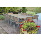 SoHo 115" Teak Aluminum Outdoor Extension Table