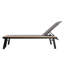 Paire de chaises longues avec table d'appoint attachée et cadre stable en maille ventilée pour l'extérieur à positions ajustables - 2 pièces - gris-noir