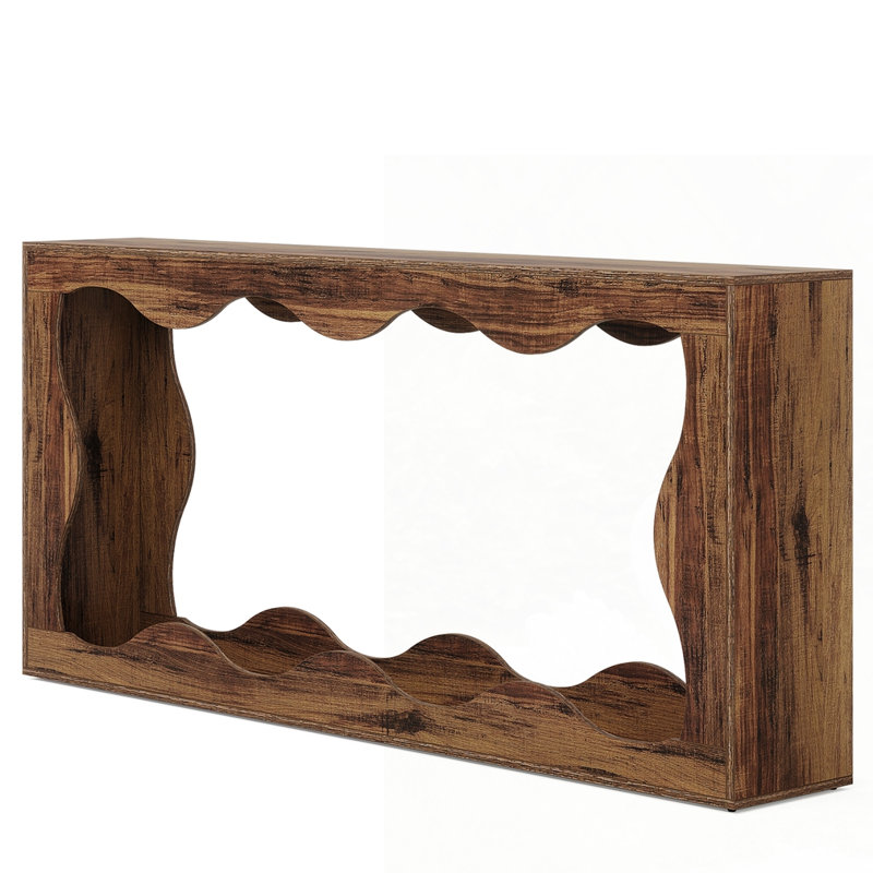 Minimalist Sofa Table Behind Couch For Entryway, Hallway, Living Room, Home Office, Brown