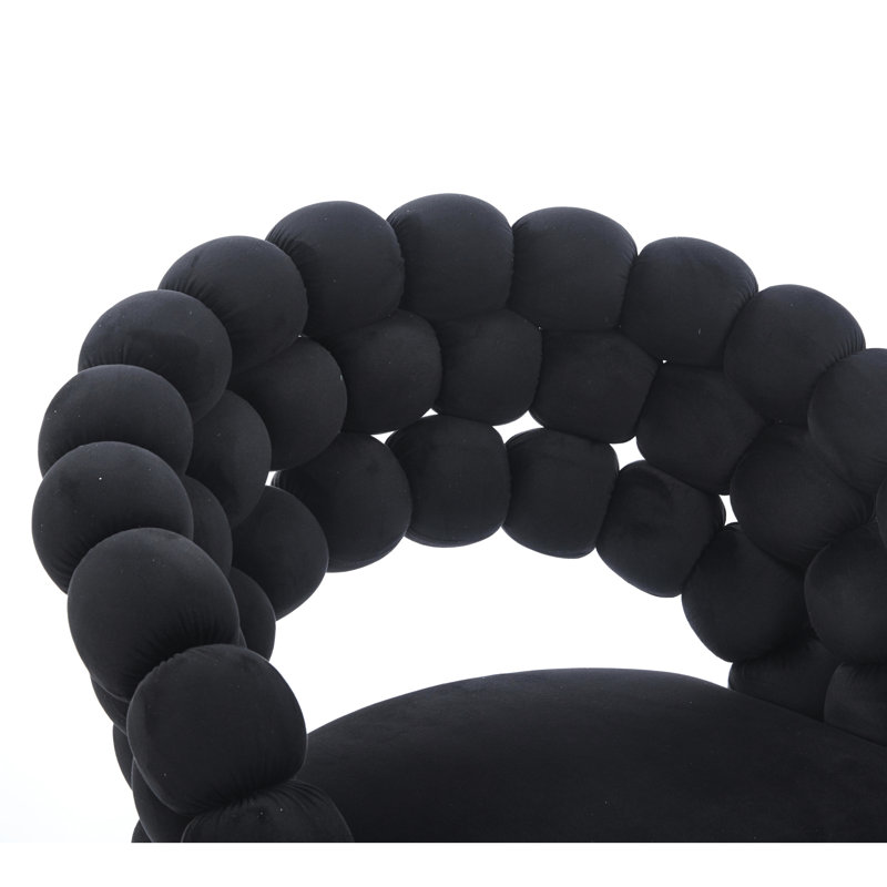 Chaise noire (2): confortable, pieds dorés, coussins moelleux pour divers environnements Paire moderne: coussins, places