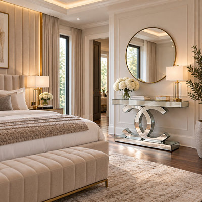 Transitional Mirrored C Console