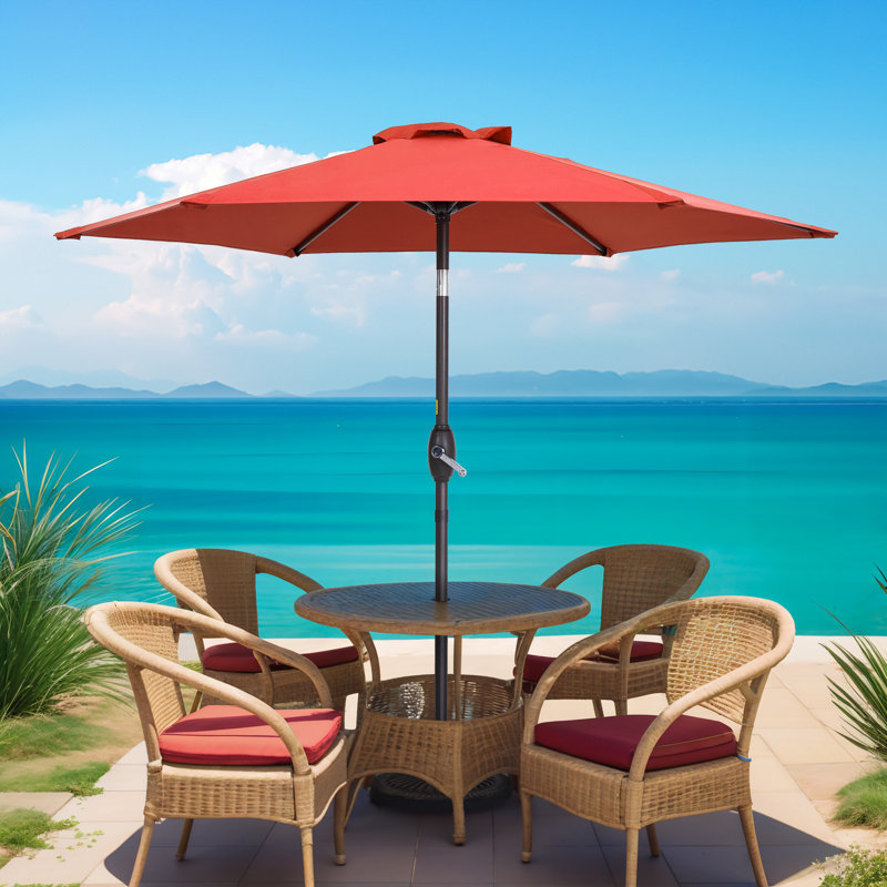 Parasol Sawyer, 84.6" H x 90" W x 90" D, Cerisier