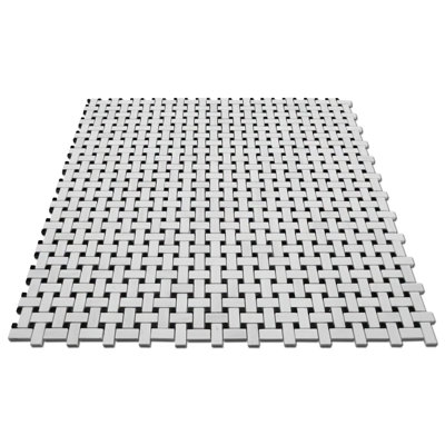 Basketweave Bianco Dolomite w Dots Polished