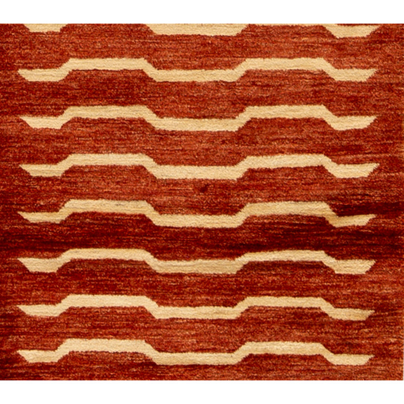 High-Quality Hand-Knotted Rust Area Rug
