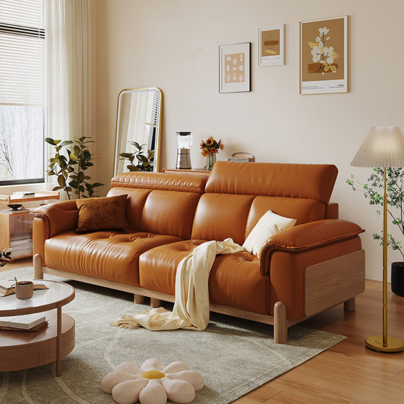 Canapé Minimalist Creative, Orange, H 37,8 po x l 110,24 po x P 39,37 po