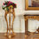 Elegant Round Marble Plant/Telephone Table