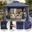 Gazebo d'extérieur 12'x12' avec moustiquaire et rideaux d'intimité-133099133-136229140