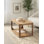 Table basse en bois de manguier massif Dahl avec espace négatif pour la décoration de table de salon