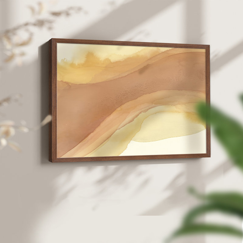 Coucher de soleil couchant II - reproduction encadrée - réversible, H 11 po x l 14 po, Noyer