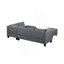 Canapé, chaise et repose-pieds 104,5 po, gris