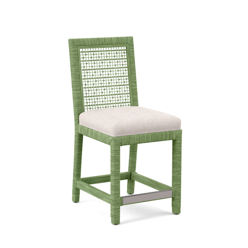 Tabouret de comptoir 24 po Scotia Glinda, Performance blanc sucre; 0863-91, Céleri