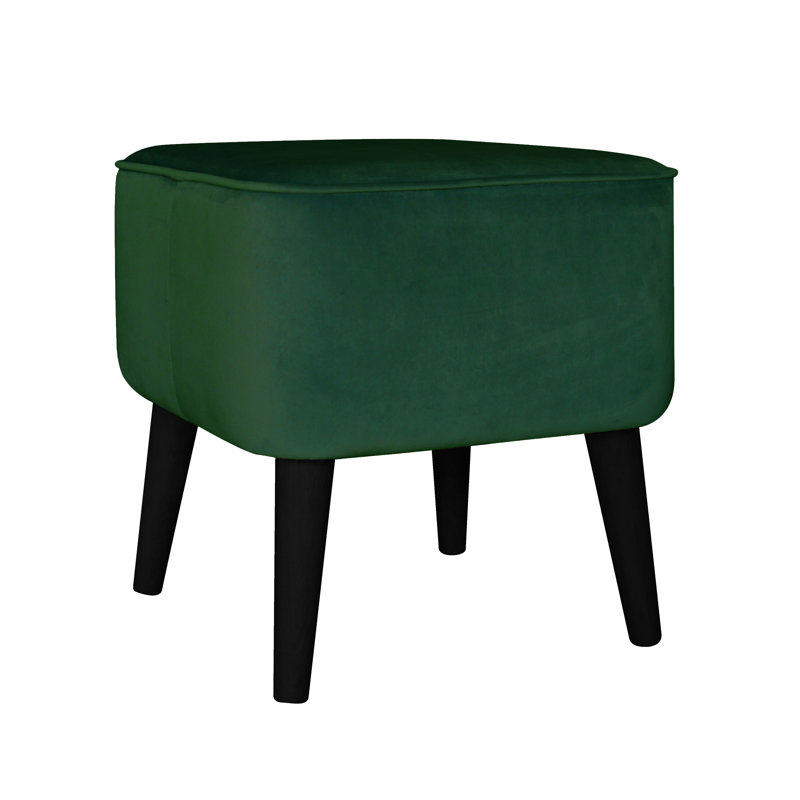 40cm Wide Square Solid Colour Standard Ottoman, Bottle Green
