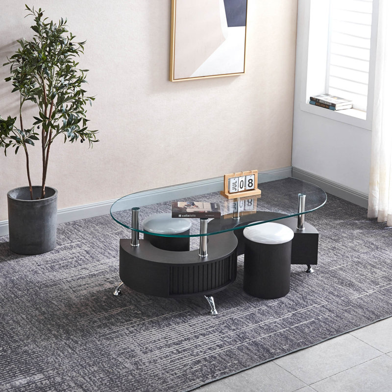 Table basse avec rangement Eluan, Brun
