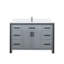 Ensemble de meuble-lavabo avec comptoir en quartz blanc et robinet-1247907330