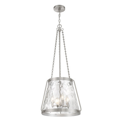 Arieus 4-Light Geometric Pendant in Silver