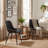 Modern Dining Chairs Faux Leather Upholstered Kitchen Chairs Side Chair With Metal Legs-51228638
