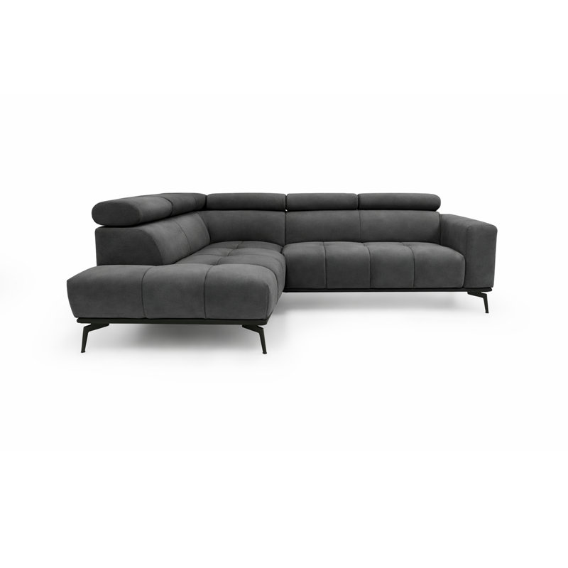 5 Seater Corner Sofa, Black