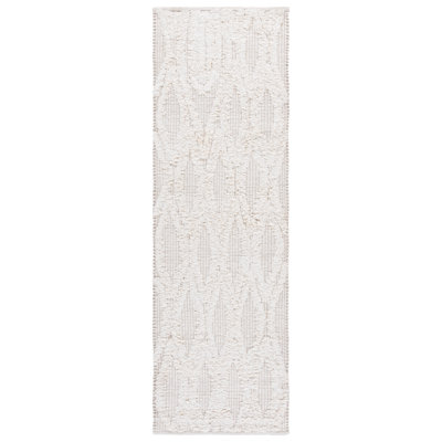 Natura 962 Hand Tufted Wool/Cotton Geometric Rug in Ivory
