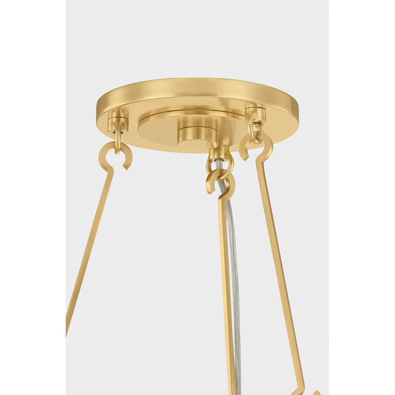Lustre Bridgeton en laiton vieilli, 6 lumières, H 18,25 po x l 30 po x P 30 po