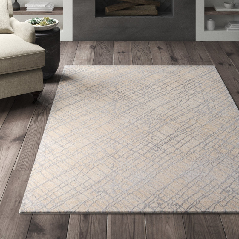 Tapis à motifs abstraits gris / crème Bridgeton
