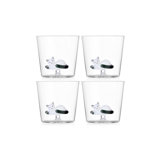 Tabby Cat - Tumbler Lying Amber Cat With White Tail 11.8 Oz