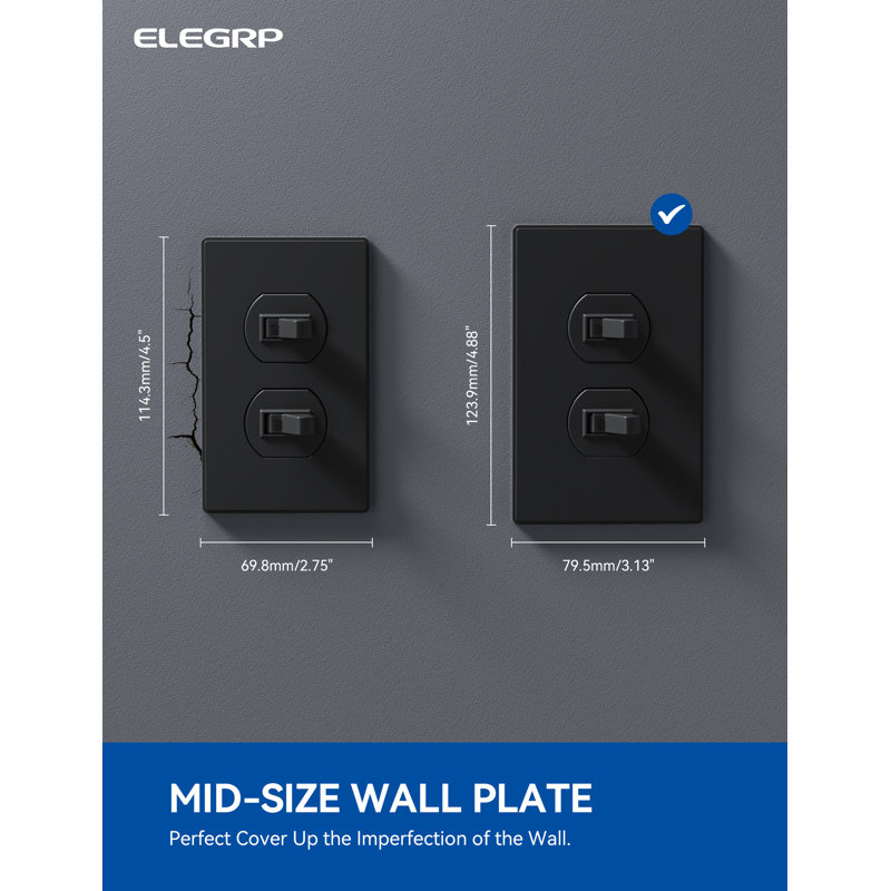 No Subject 2 - Gang Duplex Outlet Wall Plate (Set of 10)