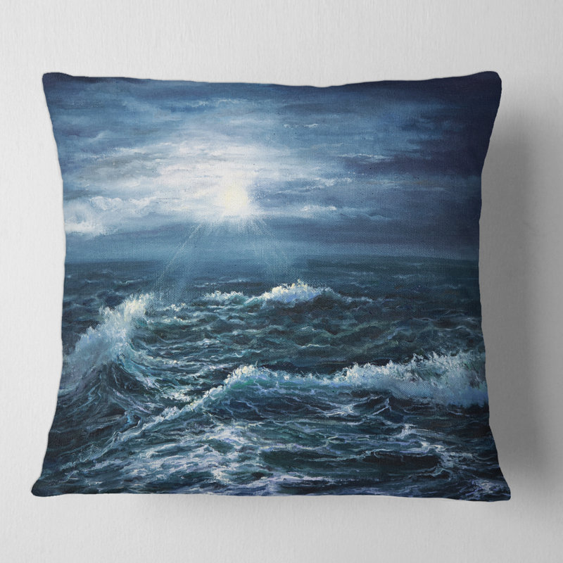 Housse de coussin carré et insert Sunshine Through the Ocean Waves, 16" x 16"