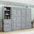 Murphy Bed with Closet, Drawers and Shelves-426032971