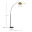 Lampe sur pied arquée 75 po Deitz