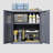 Gray Metal Wall - Mounted Garage Cabinet, 13.41" H, Suitable For Basements, Kitchens And Warehouses, Smooth Opening Door, Removable Shelves Customizable Storage Cabinet Of Metal, In Shelves, Easy
