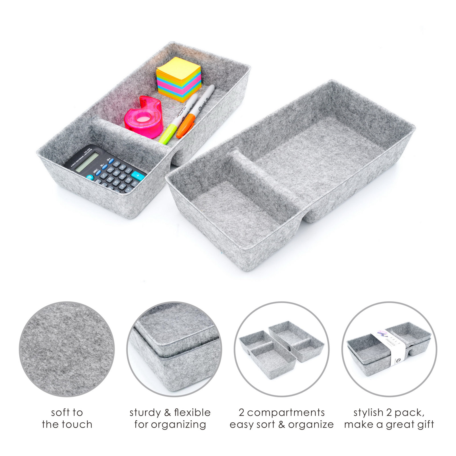 Anadi Organizer Set, Gray x 2