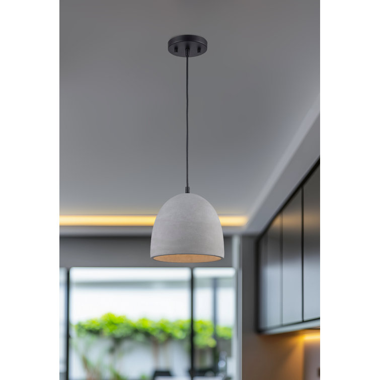 Beyla 1 - Light Concrete Dome Pendant