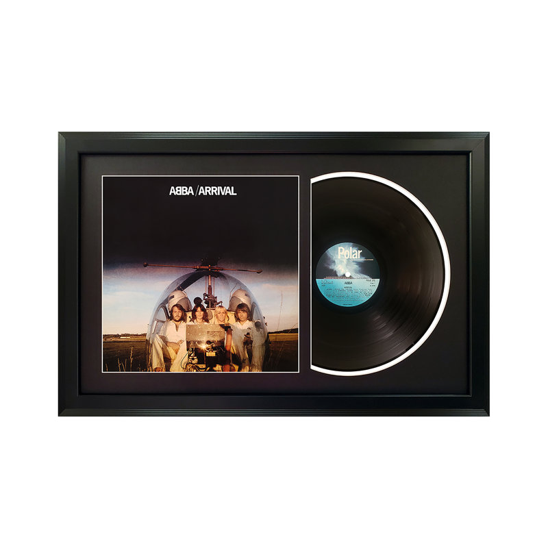 Abba «Arrivées», disque encadré avec passe-partout noir, Noir
