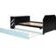 Lit de jour double en bois avec lit gigogne simple, bureau et bleu nuage, idéal pour le sommeil des adolescents-130428400