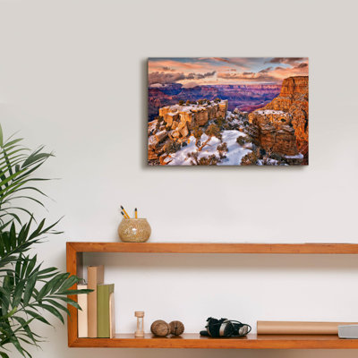  «Grand Canyon Snow 2» par David Drost, art mural sur toile, 18 po x 12 po