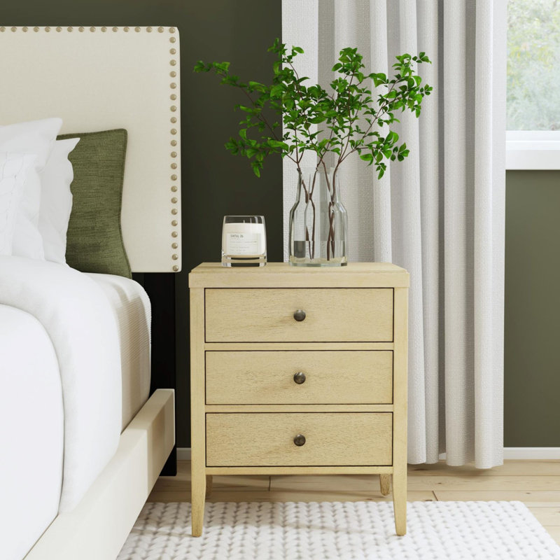 Rushville Wood Nightstand, Warm Brown