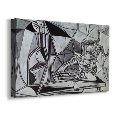 Still Life with a Black Bust (Monochrome Still Life)-Pablo Picasso-Gallery Wrapped Canvas-c. 1940s